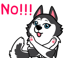 Lovely siberian husky dog sticker #14803195
