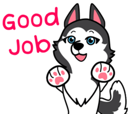 Lovely siberian husky dog sticker #14803196