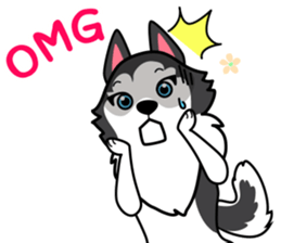Lovely siberian husky dog sticker #14803199