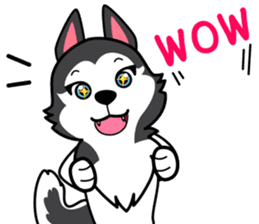 Lovely siberian husky dog sticker #14803200