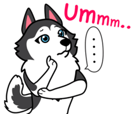 Lovely siberian husky dog sticker #14803202