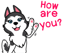 Lovely siberian husky dog sticker #14803204