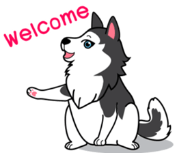 Lovely siberian husky dog sticker #14803205