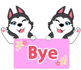 Lovely siberian husky dog sticker #14803206