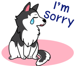 Lovely siberian husky dog sticker #14803208