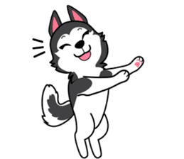 Lovely siberian husky dog sticker #14803212