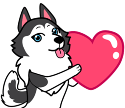 Lovely siberian husky dog sticker #14803213