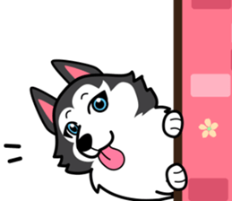 Lovely siberian husky dog sticker #14803215