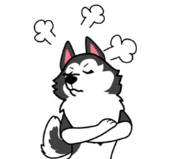 Lovely siberian husky dog sticker #14803217