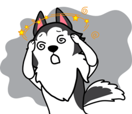 Lovely siberian husky dog sticker #14803218