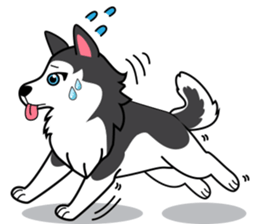 Lovely siberian husky dog sticker #14803220