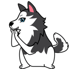 Lovely siberian husky dog sticker #14803222