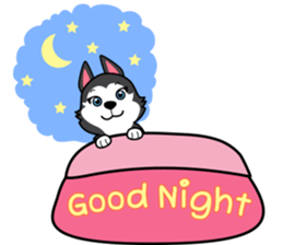 Lovely siberian husky dog sticker #14803223