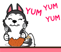 Lovely siberian husky dog sticker #14803224