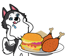 Lovely siberian husky dog sticker #14803225