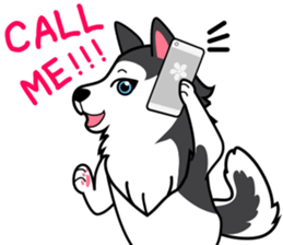 Lovely siberian husky dog sticker #14803226