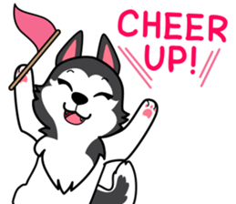 Lovely siberian husky dog sticker #14803227
