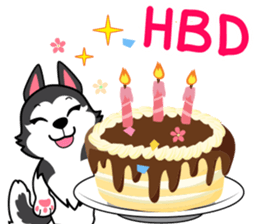 Lovely siberian husky dog sticker #14803228