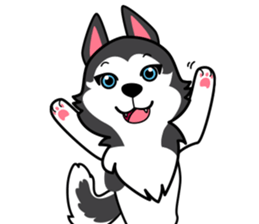 Lovely siberian husky dog sticker #14803229