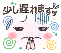 Softly stickers of cute face. sticker #14805285