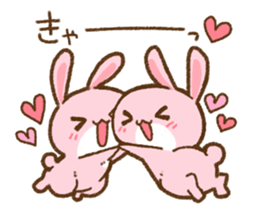 love rabbit very cute 2 sticker #14805496