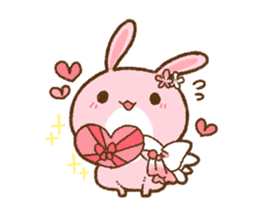 love rabbit very cute 2 sticker #14805530