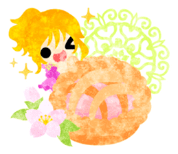 Pretty little people of cherry blossom sticker #14807065