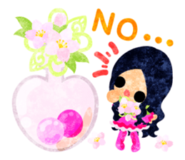 Pretty little people of cherry blossom sticker #14807067