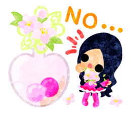 Pretty little people of cherry blossom sticker #14807067