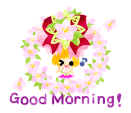 Pretty little people of cherry blossom sticker #14807068