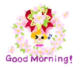 Pretty little people of cherry blossom sticker #14807068