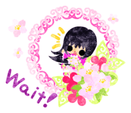 Pretty little people of cherry blossom sticker #14807077