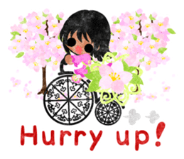 Pretty little people of cherry blossom sticker #14807078