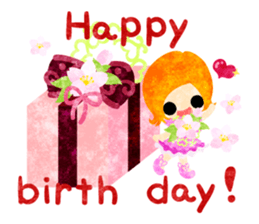 Pretty little people of cherry blossom sticker #14807084