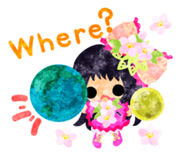 Pretty little people of cherry blossom sticker #14807088