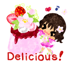 Pretty little people of cherry blossom sticker #14807096