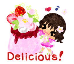 Pretty little people of cherry blossom sticker #14807096