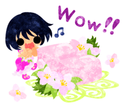 Pretty little people of cherry blossom sticker #14807098