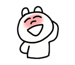 Provoking bear and rabbit sticker #14807513