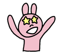 Provoking bear and rabbit sticker #14807522