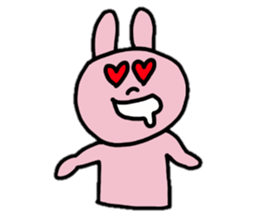 Provoking bear and rabbit sticker #14807523