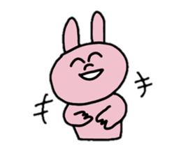 Provoking bear and rabbit sticker #14807524