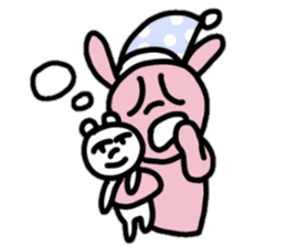 Provoking bear and rabbit sticker #14807531