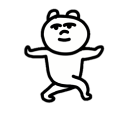 Provoking bear and rabbit sticker #14807547