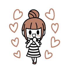 A girl with cartoon touch