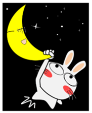 Cute Rabbit in Xmas mini sticker #14810594