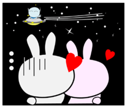 Cute Rabbit in Xmas mini sticker #14810597