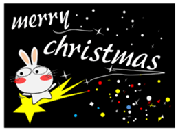 Cute Rabbit in Xmas mini sticker #14810600