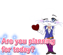 Valentine from lovely cool looks English sticker #14810727