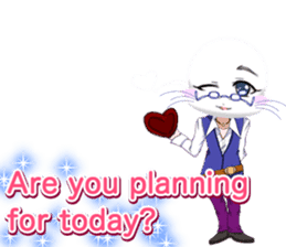 Valentine from lovely cool looks English sticker #14810727